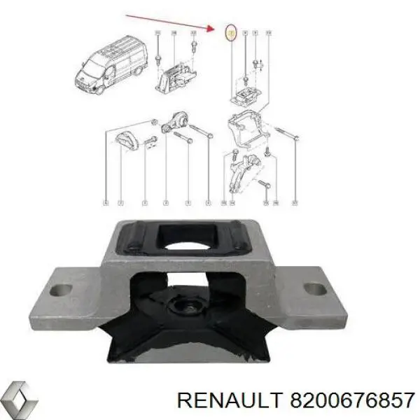 Купити 8200676857 Renault (RVI) Подушка (опора) двигуна, ліва