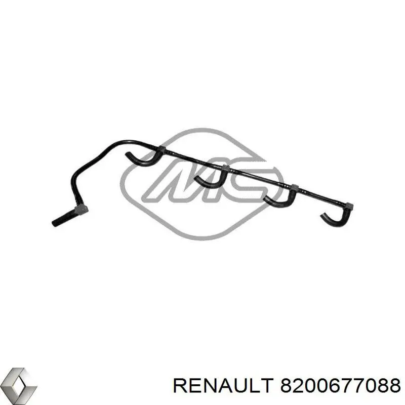 Трубка паливна, зворотня від форсунок Renault (RVI) 8200677088 ціна, від 39.65 USD