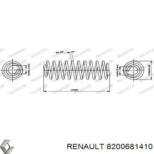 Купити 8200681410 Renault (RVI) Задні пружини