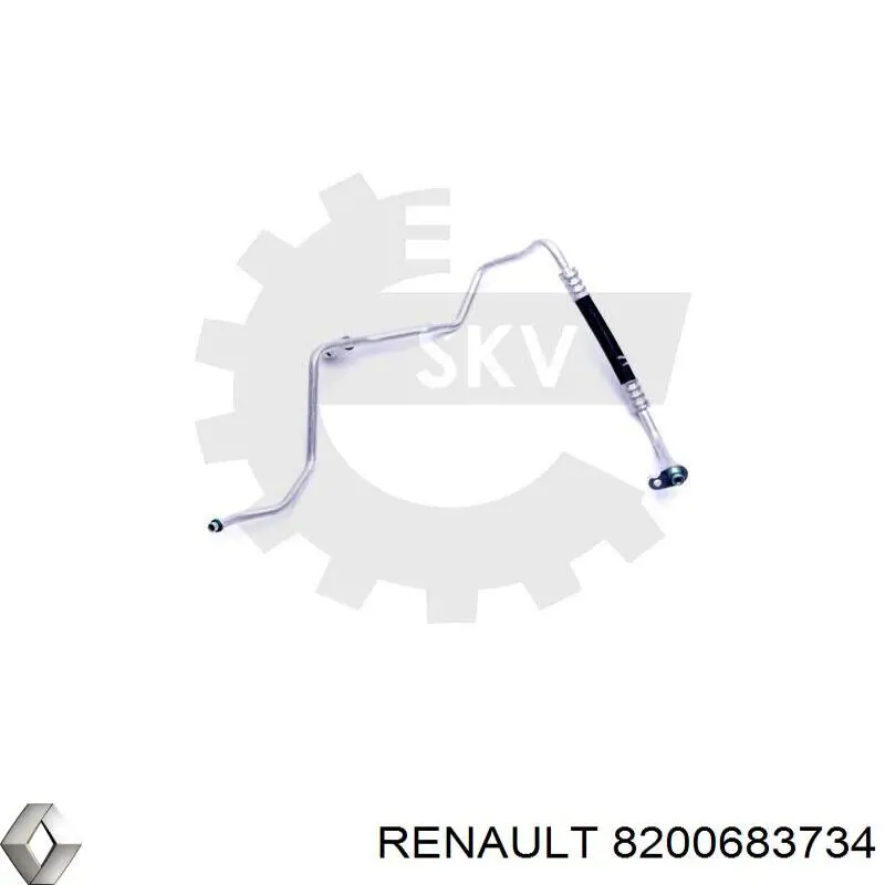 8200683734 Renault (RVI) шланг кондиціонера, від радіатора до випарника