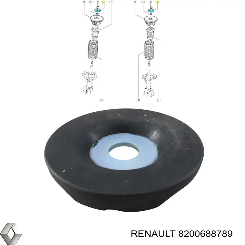 Проставка опори переднього амортизатора Renault (RVI) 8200688789 ціна, від 7.88 USD