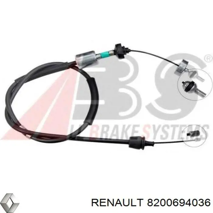 Трос зчеплення Renault (RVI) 8200694036 ціна, від 15.24 USD