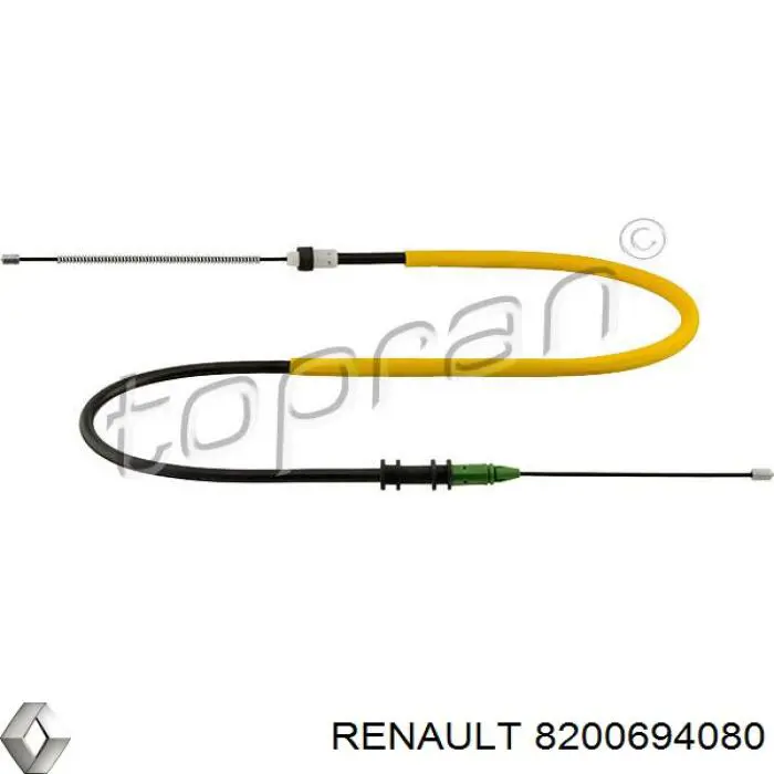 8200694080 Renault (RVI) трос ручного гальма задній, лівий