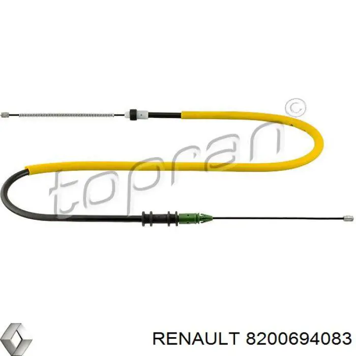 Трос стоянкового гальма задній правий Renault (RVI) 8200694083 ціна, від 8.29 USD
