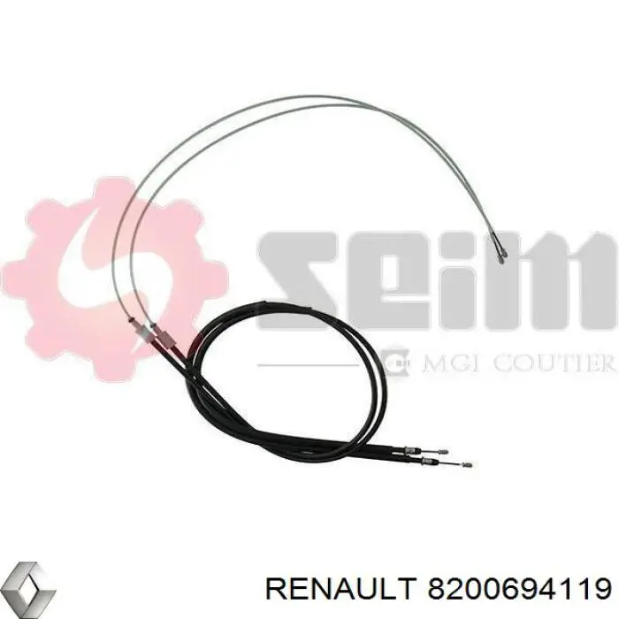 Купити 8200694119 Renault (RVI) Трос ручного гальма задній, правий/лівий