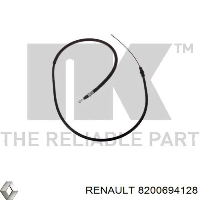 Трос ручного гальма задній, правий/лівий Renault (RVI) 8200694128 ціна, від 10.91 USD