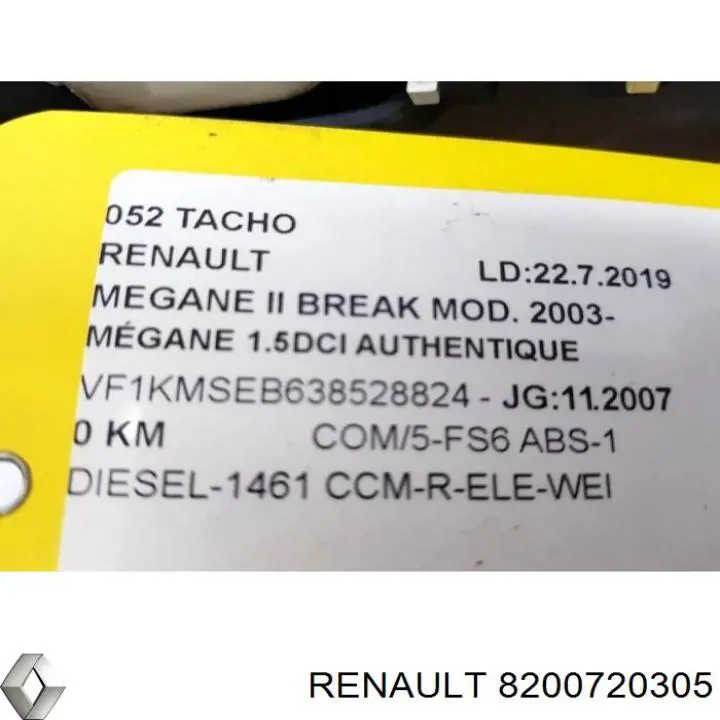  Renault (RVI) 8200720305 ціна, від 25.34 USD