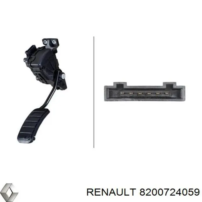 8200724059 Renault (RVI) педаль газу (акселератора)
