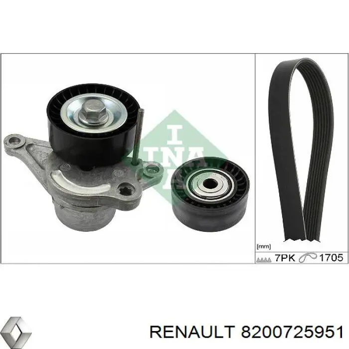 Ролик приводного ременя, паразитний Renault (RVI) 8200725951 ціна, від 22.45 USD