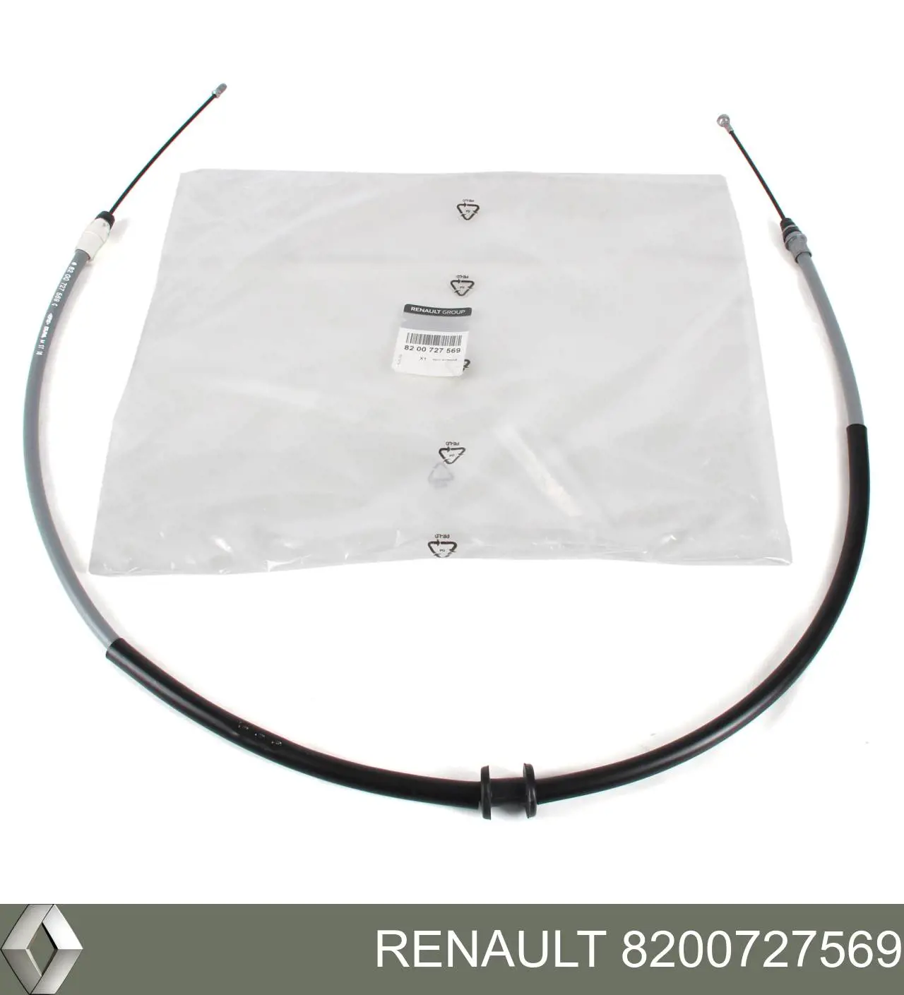 Купити 8200727569 Renault (RVI) Трос ручного гальма задній, правий/лівий