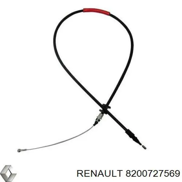 8200727569 Renault (RVI) трос ручного гальма задній, правий/лівий