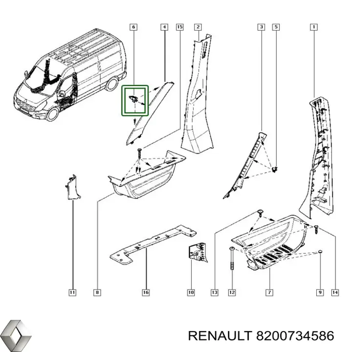  Renault (RVI) 8200734586 ціна, від  USD