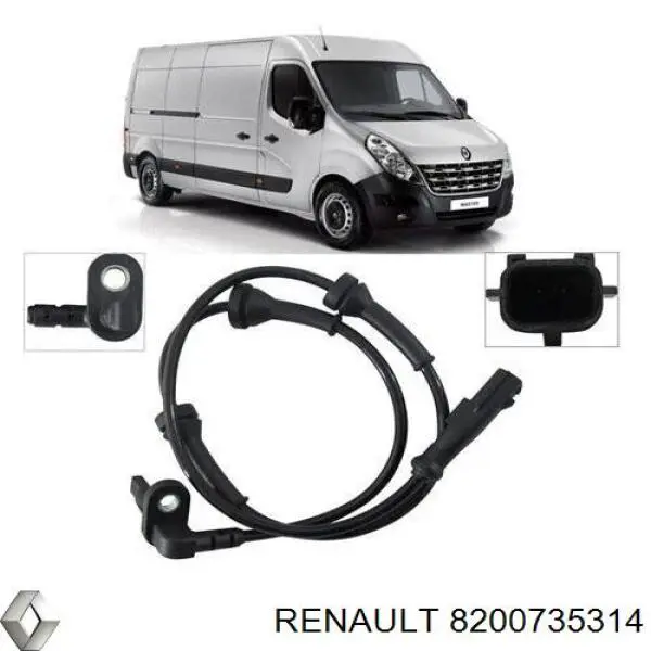Датчик ABS передній Renault (RVI) 8200735314 ціна, від 25.34 USD