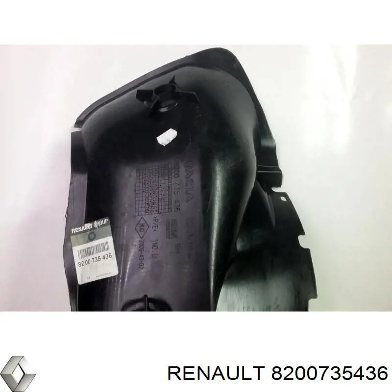 Підкрилок заднього крила, правий Renault (RVI) 8200735436 ціна, від 12.81 USD