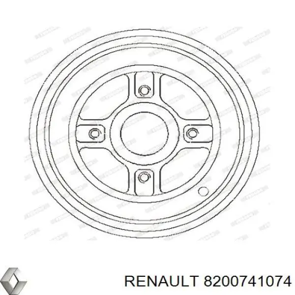 Барабан гальмівний задній Renault (RVI) 8200741074 ціна, від 39.19 USD
