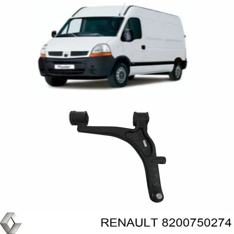 8200750274 Renault (RVI) важіль передньої підвіски нижній, правий
