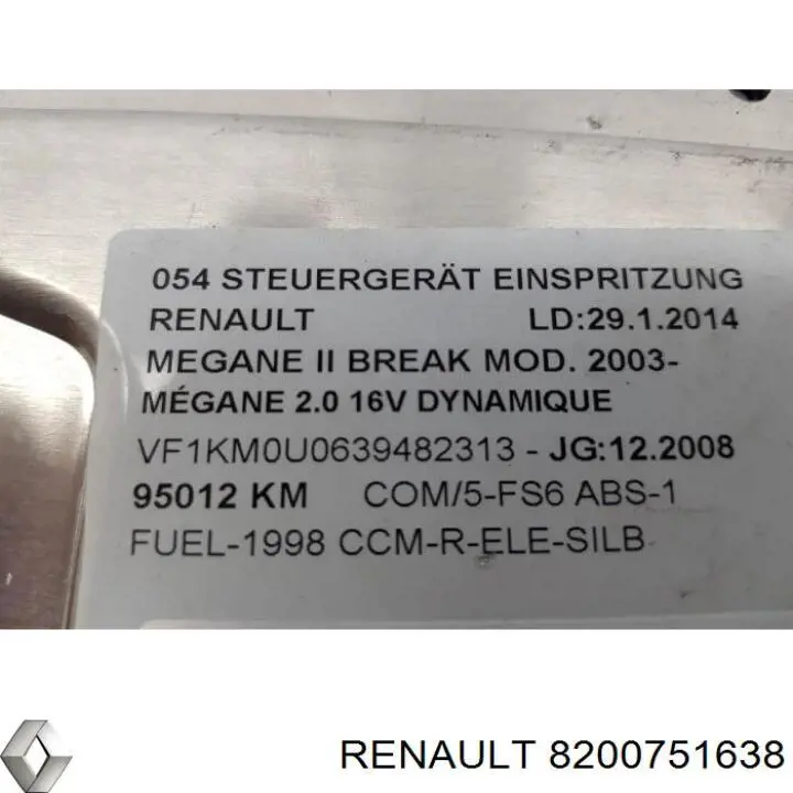 8200751638 Renault (RVI) котушка запалювання