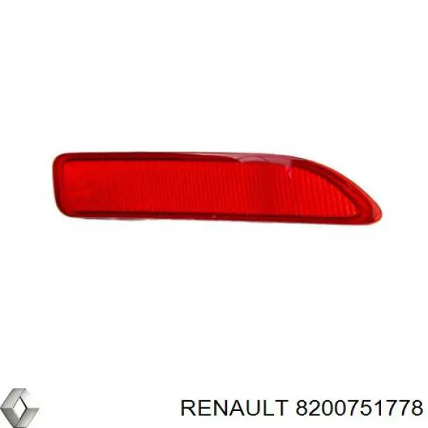 8200751778 Renault (RVI) катафот (відбивач заднього бампера, правий)