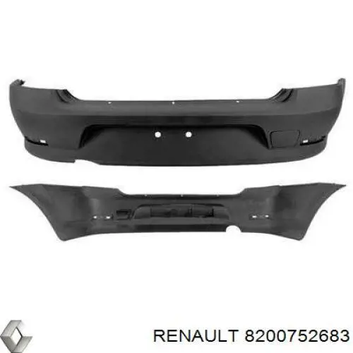 Купити 8200752683 Renault (RVI) Задній бампер