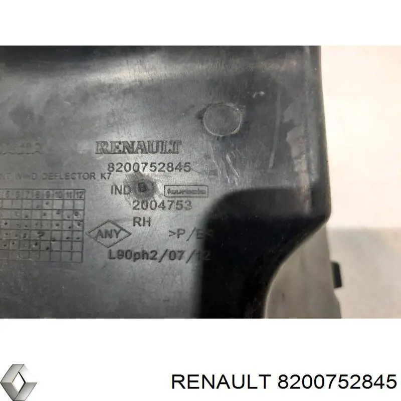 Дефлектор переднього бампера, правий Renault (RVI) 8200752845 ціна, від 22.55 USD