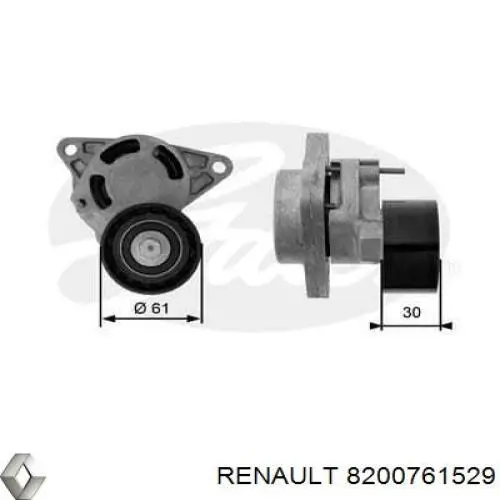 8200761529 Renault (RVI) натягувач приводного ременя