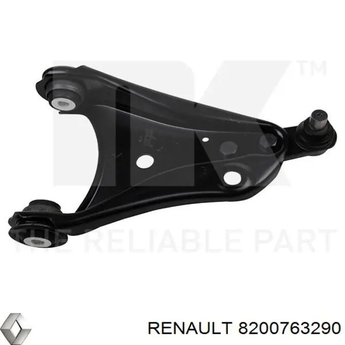 Важіль передньої підвіски нижній, правий 8200763290 Renault (RVI)