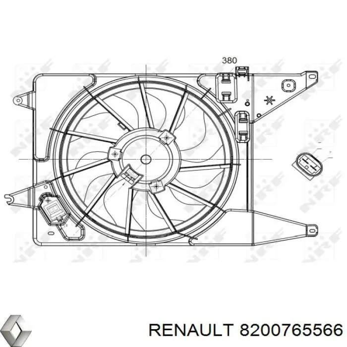 Дифузор радіатора охолодження, в зборі з двигуном і крильчаткою Renault (RVI) 8200765566 ціна, від 50.68 USD