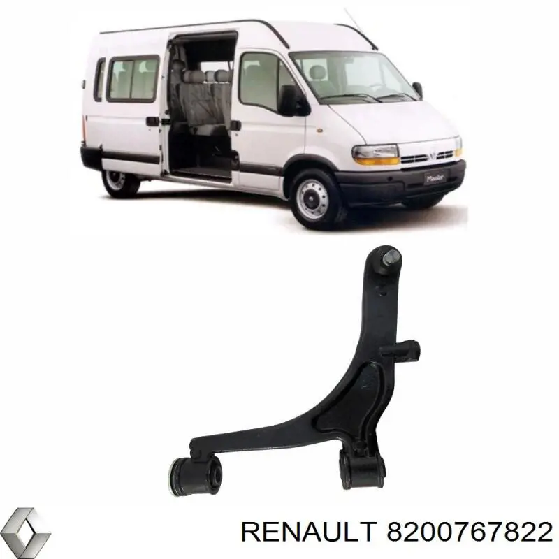 Купити 8200767822 Renault (RVI) Лівий важіль передній нижній підвіски