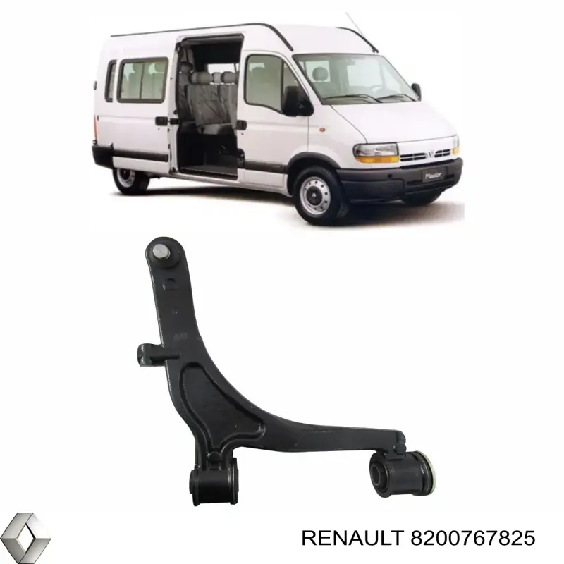 Важіль передньої підвіски нижній, правий 8200767825 Renault (RVI)