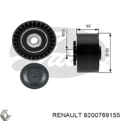 8200769155 Renault (RVI) ролик натягувача приводного ременя