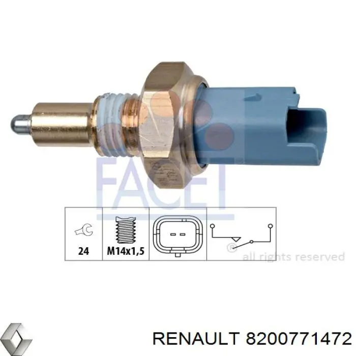 Датчик включення ліхтарів заднього ходу 8200771472 Renault (RVI)