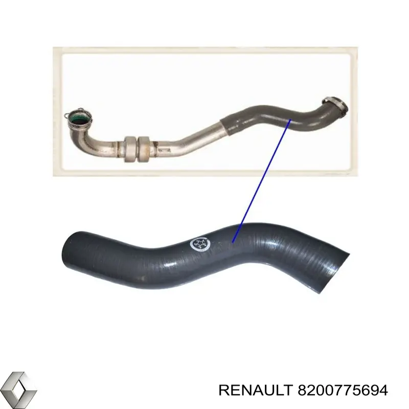 8200775694 Renault (RVI) шланг/патрубок інтеркулера, верхній