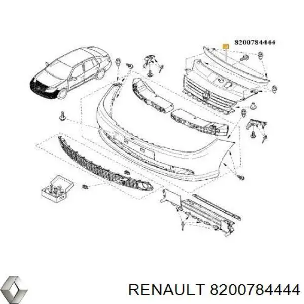 Молдинг капота Renault (RVI) 8200784444 ціна, від 29.34 USD