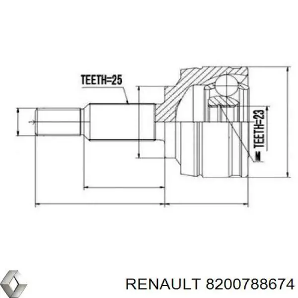 8200788674 Renault (RVI) піввісь (привід передня, права)