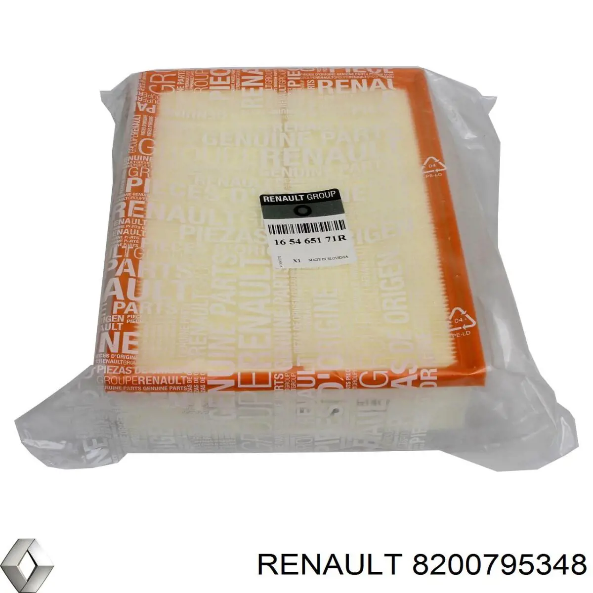 Фільтр повітряний Renault (RVI) 8200795348