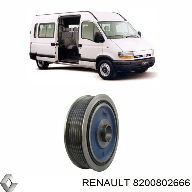 Шків колінвала (демпфер ) Renault (RVI) 8200802666 ціна, від 82.17 USD