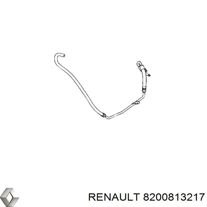 Купити 8200813217 Renault (RVI) Шланг ГПК, високого тиску рейки керма