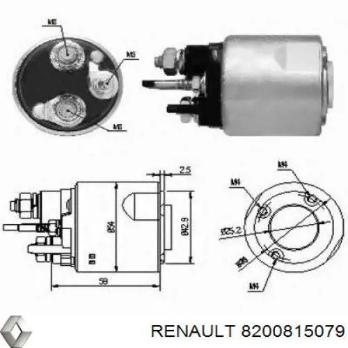 Стартер Renault (RVI) 8200815079 ціна, від 51.30 USD