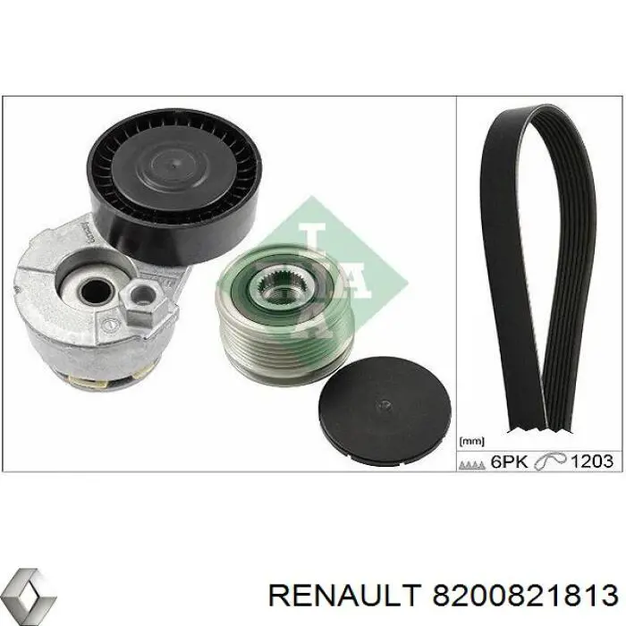 Ремінь генератора 8200821813 Renault (RVI)