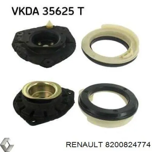Підшипник опорний амортизатора, переднього Renault (RVI) 8200824774 ціна, від 17.69 USD
