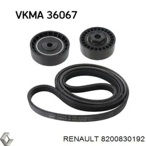 Клиновий ремінь Renault (RVI) 8200830192 ціна, від 8.86 USD