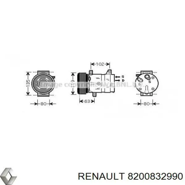 Купити 8200832990 Renault (RVI) Компресор кліматичної установки