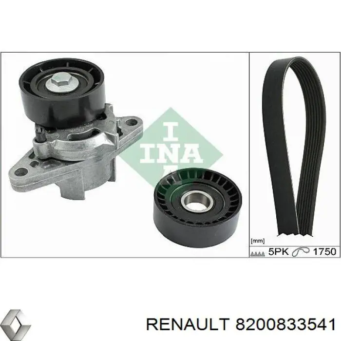 Клиновий ремінь Renault (RVI) 8200833541 ціна, від 11.05 USD