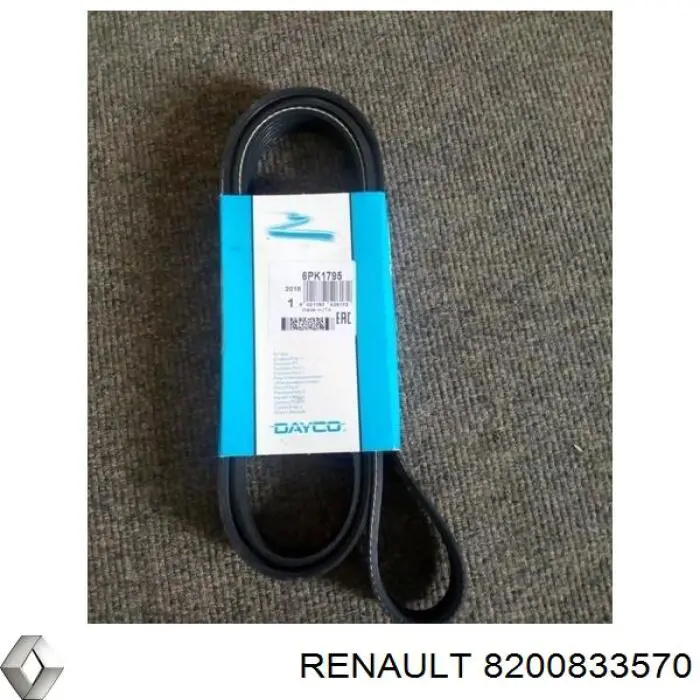 Клиновий ремінь Renault (RVI) 8200833570 ціна, від 13.64 USD