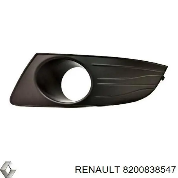 8200838547 Renault (RVI) заглушка/ решітка протитуманних фар бампера переднього, ліва