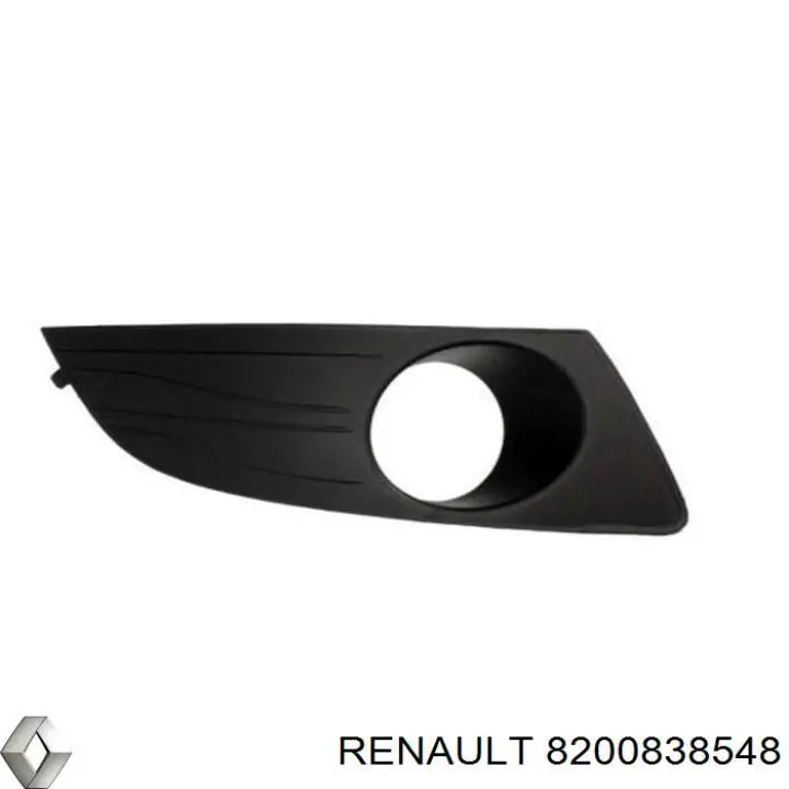 8200838548 Renault (RVI) заглушка/ решітка протитуманних фар бампера переднього, права