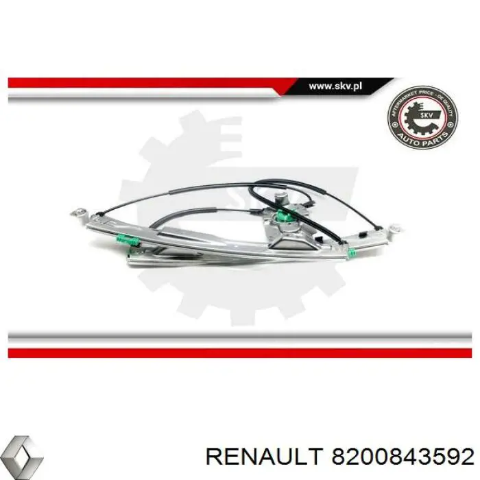 8200843592 Renault (RVI) Підйомник механічний вітрового скла