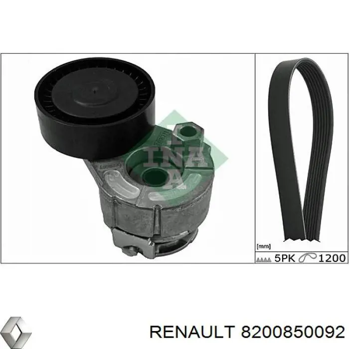 Клиновий ремінь Renault (RVI) 8200850092 ціна, від 9.86 USD
