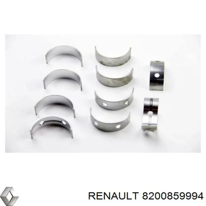 8200859994 Renault (RVI) Вкладиші колінвала, корінні, комплект, стандарт (STD)