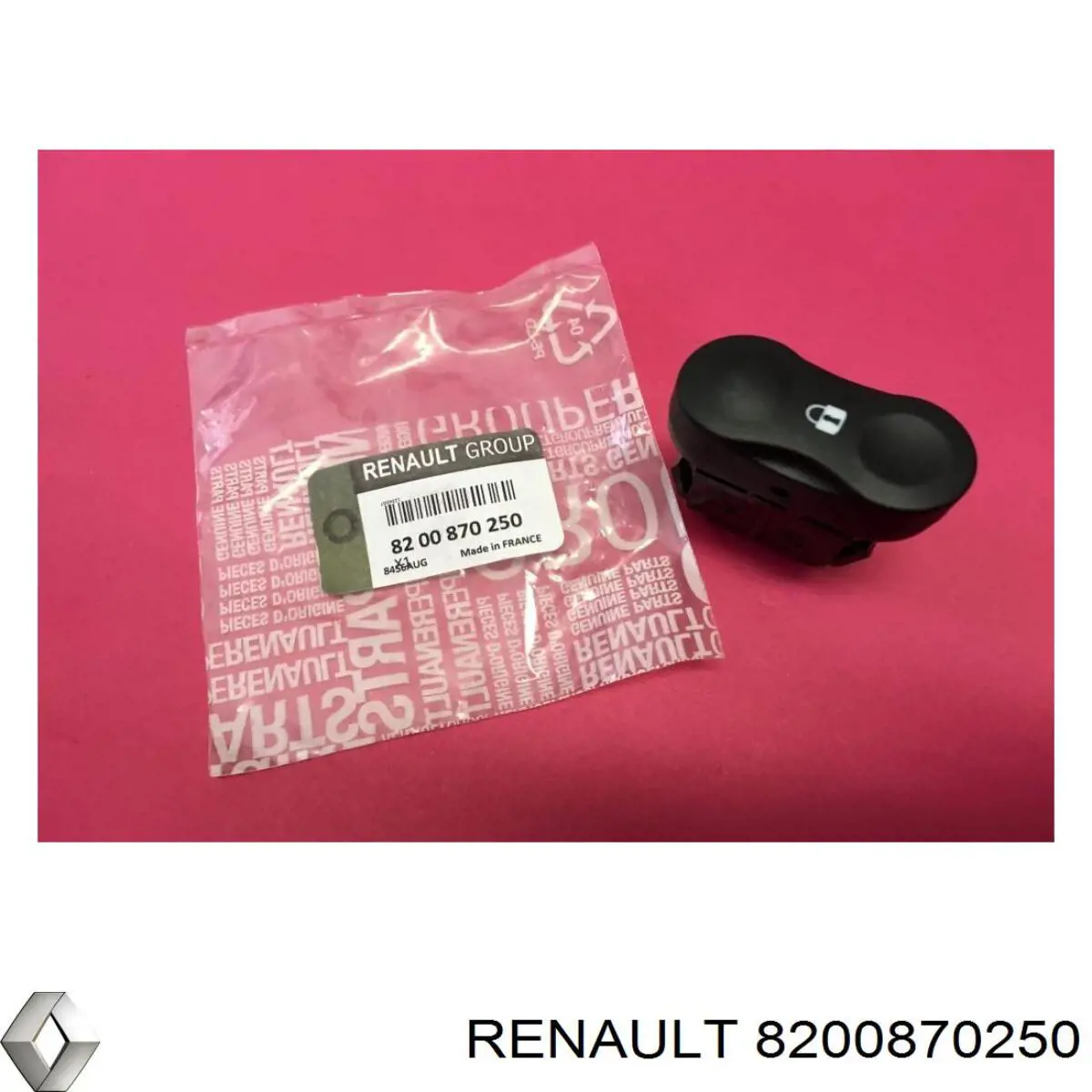 Вимикач центрального замка Renault (RVI) 8200870250 ціна, від 3.80 USD